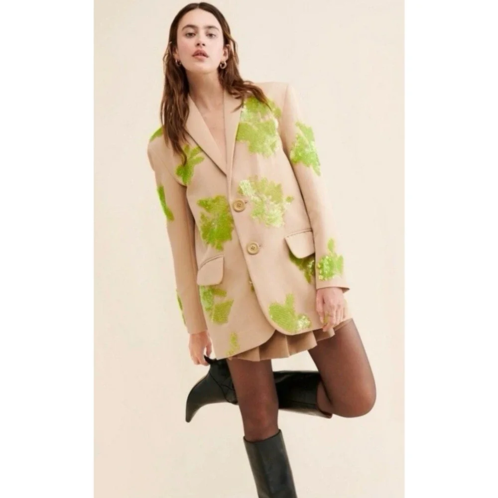 Anthropolgie X Dhruv Kapoor Oversized Sequin Blazer‎ XS